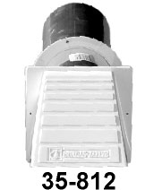 Dryer Vent Hood, Big Mouth, 4", Plastic