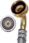 Washer Fill Hose, SS Braided, 60", w/Elbow on one end