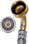 Washer Fill Hose, SS Braided, 60", w/Elbow on one end