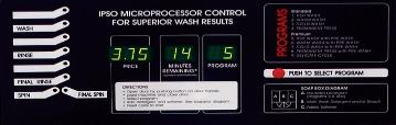 Ipso Front Load Washer Extractor IHC Series 12lb 18lb 25lb 35lb Control View